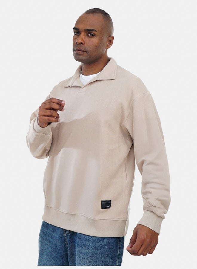 FIRE WOOD FireWood Cashmere Knit Pullover Sweater long sleeve For Men- Coffe - Image 4